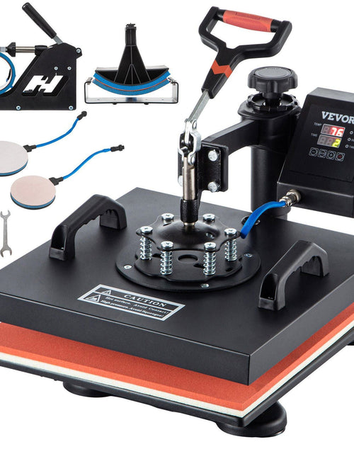 Load image into Gallery viewer, 5 In 1 Heat Press 15" X 15" Digital Clamshell Sublimation for DIY Mug Cap Plate
