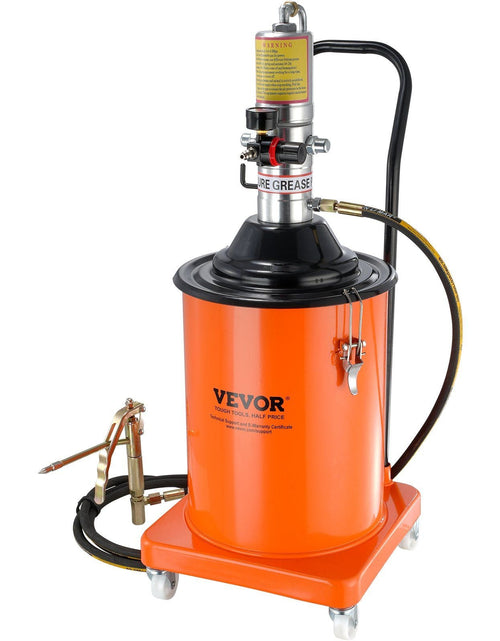 Load image into Gallery viewer, Grease Pump, 5 Gallon 20L, Air Operated Grease Pump with 13 ft High Pressure Hose and Grease Gun, Pneumatic Grease Bucket Pump with Wheels, Portable Lubrication Grease Pump 50:1 Pressure Ratio
