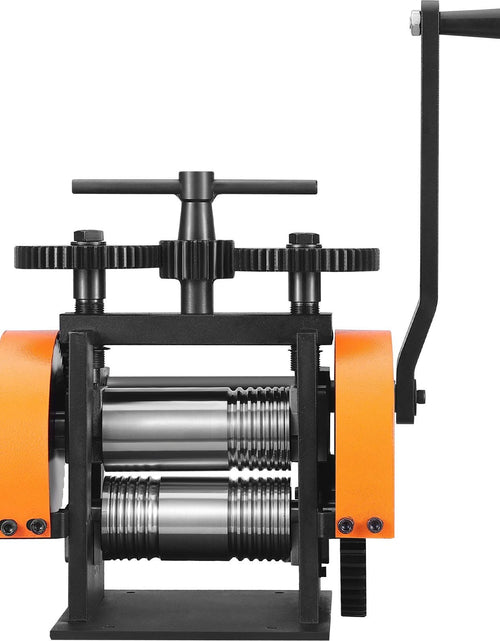 Load image into Gallery viewer, Rolling Mill, 1.77"/45 mm Jewelry Rolling Mill Machine, 1: 2.4 Gear Ratio, 3-in-1 Multi-function Rolling Mill, 0-6 mm Press Thickness for Metal Jewelry Making Sheet Square Wire Semicircle
