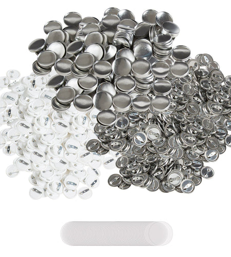 1" 25mm Button Badge Parts Supplies for Button Maker Machine 500 Sets.Badge machine not included