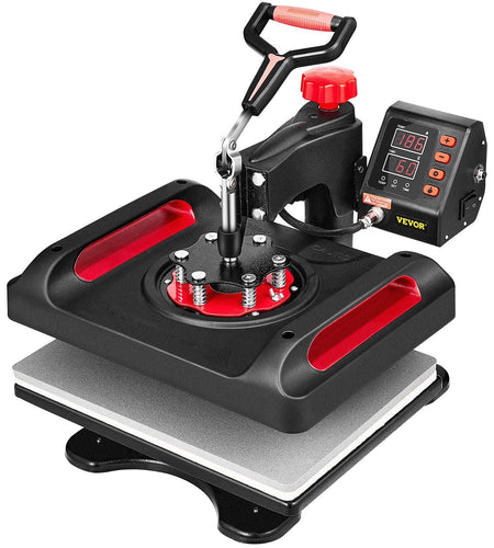 11 in 1 Heat Press, 12 x 15 Inch, Multifunctional Clamshell Printer, Digital Dual-Tube Heat Press Transfer Machine, 360° Swing Away Design