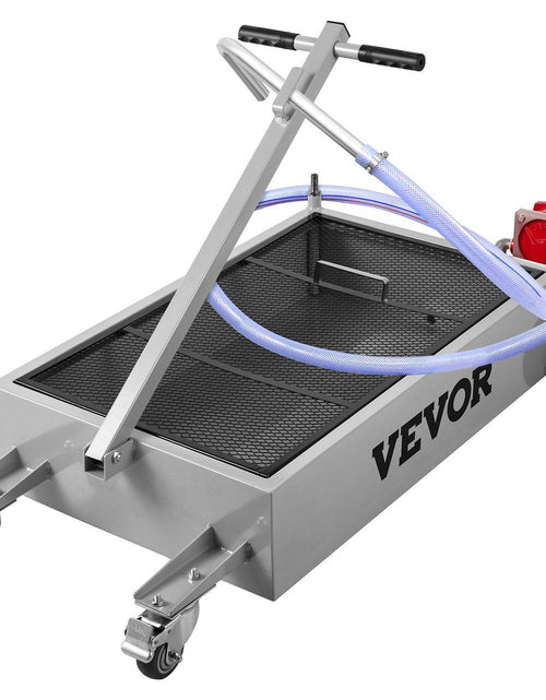 Load image into Gallery viewer, Oil Drain Pan 15 Gallon Oil Drain Tank, 57L Low Profile Oil Drain Pan, Large Capacity Oil Change Pan, Foldable Hand, with Pump, Hose, Swivel Casters Wheels for Car, SUV, Trucks Oil Draining
