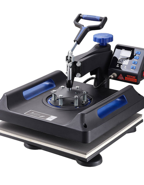 Load image into Gallery viewer, Heat Press 15x15, Upgraded Heat Press Machine 5 in 1, Anti-Scald, Fast-Heating, Swing Away Digital Control Multifunction Heat Press for Sublimation Combo for T-Shirt Hat Cap Mug Plate
