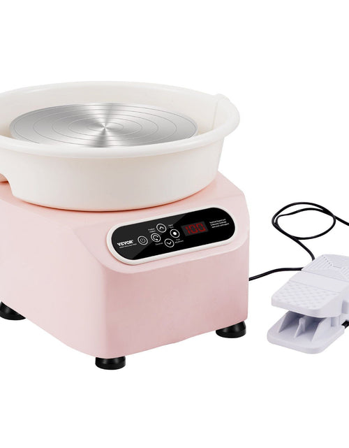 Load image into Gallery viewer, Pottery Wheel, 10 inch Pottery Forming Machine, 350W Electric Wheel for Pottery with Foot Pedal and LCD Touch Screen, Direct Drive Ceramic Wheel with Shaping Tools for DIY Art Craft, Pink
