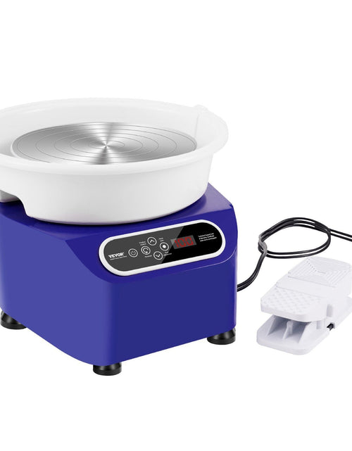 Load image into Gallery viewer, Pottery Wheel, 11 inch Pottery Forming Machine, 350W Electric Wheel for Pottery with Foot Pedal and LCD Touch Screen, Direct Drive Ceramic Wheel with Shaping Tools for DIY Art Craft, Blue
