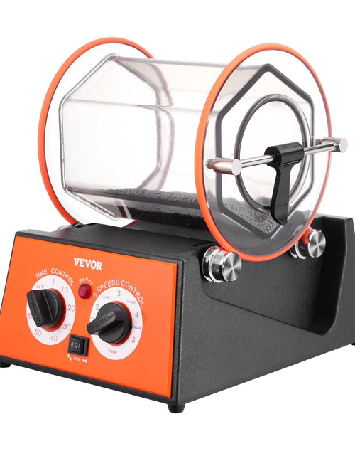 Load image into Gallery viewer, Jewelry Polisher Tumbler, 11lbs/5kg Capacity Mini Rotary Tumbler Machine with 0-60 Minutes Timer, 5 Speeds Jewelry Rotary Finisher for Surface Polishing Grinding Buffing Gemstones Jewels Coins
