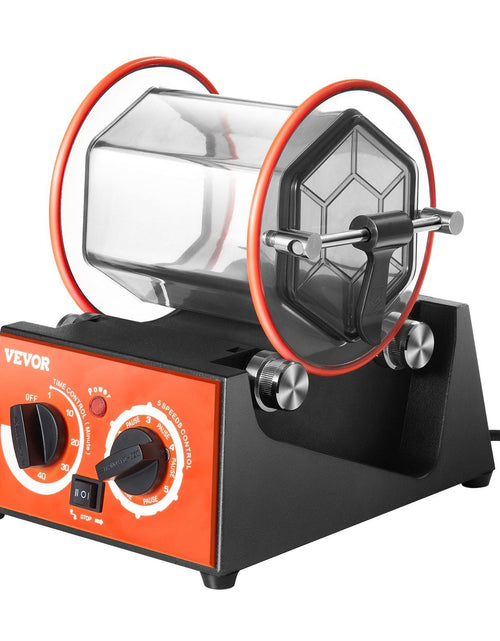 Load image into Gallery viewer, Jewelry Polisher Tumbler, 6.6lbs/3kg Capacity Mini Rotary Tumbler Machine with 0-60 Minutes Timer, 5 Speeds Jewelry Rotary Finisher for Surface Polishing Grinding Buffing Gemstones Jewels Coins
