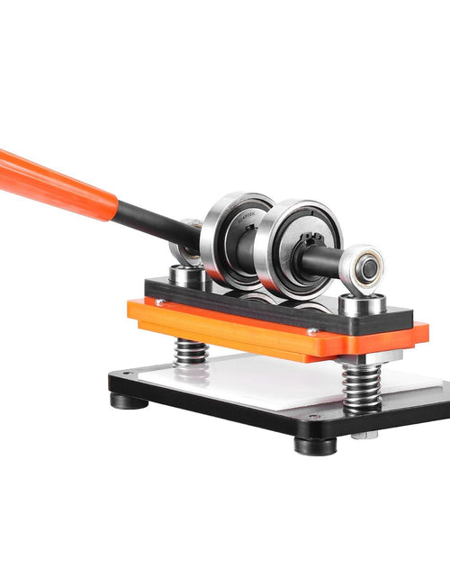 Load image into Gallery viewer, Leather Cutting Machine, 7.1 x 3.9 in Embossing Plate Manual Die Cutter, 0.47 in Pressure Stroke Dual Guide Shafts Die Cut Machine, Leather Embossing Machine for Various of Materials
