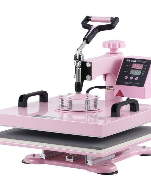 Load image into Gallery viewer, Heat Press Machine 15x15 in 8 in 1 with 30oz Tumbler Press T-Shirts Pink
