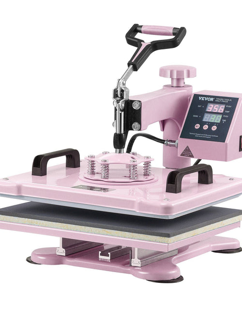 Load image into Gallery viewer, Heat Press Machine 12x15 in 5 in 1 with 30oz Tumbler Press T-Shirts Pink
