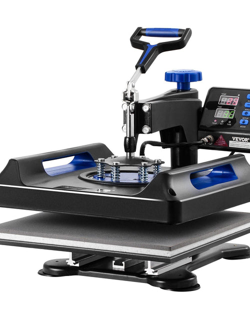 Load image into Gallery viewer, 5 in 1 Heat Press Machine 15x15 in 30oz Tumbler Press T-Shirts Black+Blue
