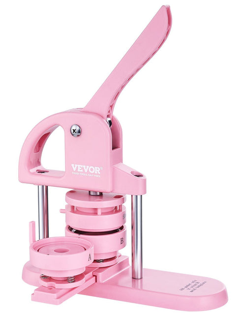 Load image into Gallery viewer, 3-IN-1 Button Maker, 1/1.25/2.28 inch(25/32/58mm) Pin Maker, 300pcs Button Parts,Button Maker Machine with Panda Magic Book, Ergonomic Arc Handle Punch Press Kit, For Children DIY Gifts, Pink
