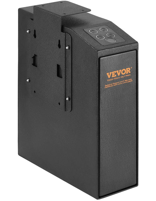 Load image into Gallery viewer, Mounted Gun Safe for Pistols, Biometric Gun Safe with Three Quick Access Ways of Fingerprints, Passwords and Keys, Handgun Safe for 1 Pistol for Home, Bedside, Nightstand, Wall
