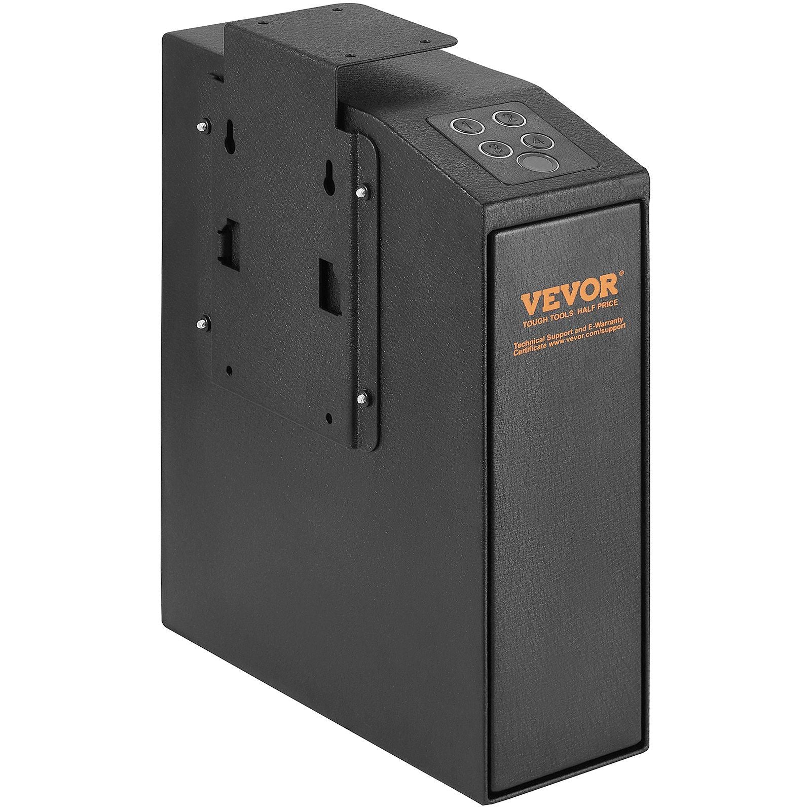 Mounted Gun Safe for Pistols, Biometric Gun Safe with Three Quick Access Ways of Fingerprints, Passwords and Keys, Handgun Safe for 1 Pistol for Home, Bedside, Nightstand, Wall