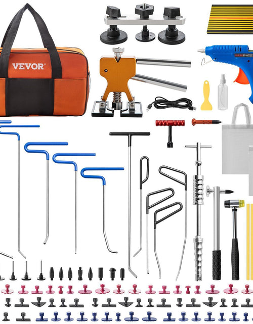 Load image into Gallery viewer, Paintless Dent Removal Rods, 89 PCS Paintless Dent Repair Tools, Golden Lifter Puller Car Dent Repair Kit, Glue Puller Tabs Dent Puller Kit for Auto Dent Removal, Minor Dents, Door Dings
