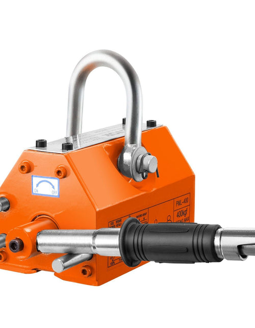 Load image into Gallery viewer, Magnetic Lifter, 880 lbs/400 kg Pulling Capacity, 2.5 Safety Factor, Neodymium &amp; Steel, Lifting Magnet with Release, Permanent Lift Magnets, Heavy Duty Magnet for Hoist, Shop Crane, Block, Board
