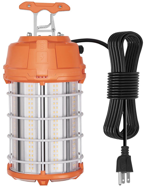 Load image into Gallery viewer, LED Temporary Work Light, 150W, 20000lm Construction Lights, 5000K Portable Super Bright &amp; Waterproof &amp; Connected Up to 6 lights, Hanging Job Site Lighting for Indoor and Outdoor Lighting
