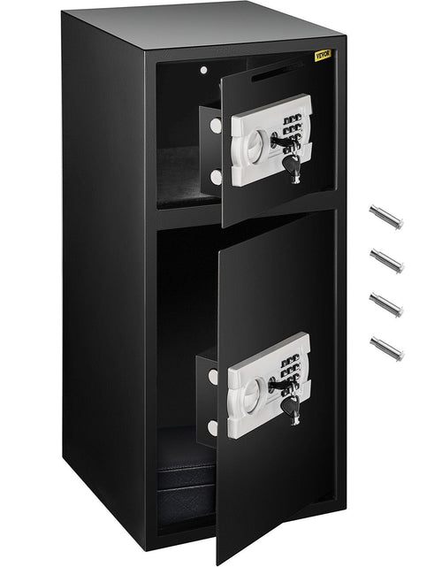 Load image into Gallery viewer, Large Double Door Security Safe Box 2.6 Cubic Feet Steel Safe Box Strong Box with Digital Lock for Money Gun Jewelry Black
