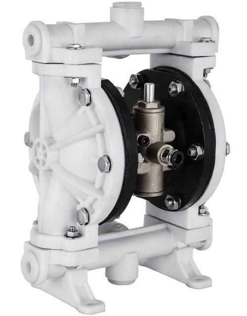 Load image into Gallery viewer, Air-Operated Double Diaphragm Pump, 1/2 in Inlet &amp; Outlet, Polypropylene Body, 2.5 GPM &amp; Max 80PSI, PTFE Diaphragm Pneumatic Transfer Pump for Petroleum, Diesel, Oil &amp; Low Viscosity Fluids
