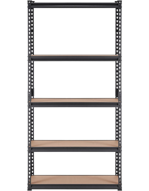 Load image into Gallery viewer, Storage Shelving Unit, 5-Tier Adjustable, 2000 lbs Capacity, Heavy Duty Garage Shelves Metal Organizer Utility Rack, Black, 36" L x 18" W x 72" H for Kitchen Pantry Basement Bathroom Laundry
