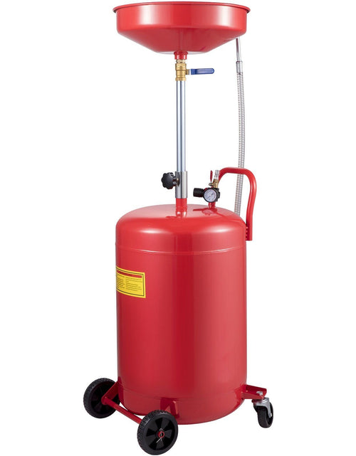 Load image into Gallery viewer, Waste Oil Drain Tank 20 Gallon Portable Oil Drain Air Operated Drainer Oil Change, Oil Drain Container, Fluid Fuel Transfer Drainage Adjustable Funnel Height, with Pressure Regulating Valve
