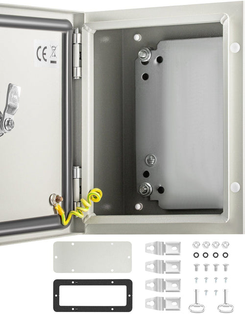 Load image into Gallery viewer, NEMA Steel Enclosure, 10 x 8 x 6'' NEMA 4X Steel Electrical Box, IP66 Waterproof &amp; Dustproof, Outdoor/Indoor Electrical Junction Box, with Mounting Plate
