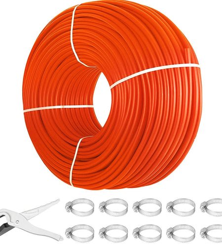 1000Ft PEX Tubing Pipe 1/2" PEX Tubing Oxygen Barrier Radiant Floor PEX Pipe Radiant Heat Floor Heating Plumbing Cold and Hot Water Tubing