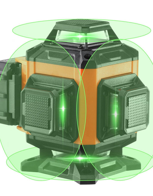 Load image into Gallery viewer, Laser Level, 100ft, Self Leveling Manual Green 4 x 360° Cross 16 Line Laser, IP54 Waterproof Remote Control Manual Self-leveling Mode &amp; 5h Continuous Working Time Line Laser, Battery Include
