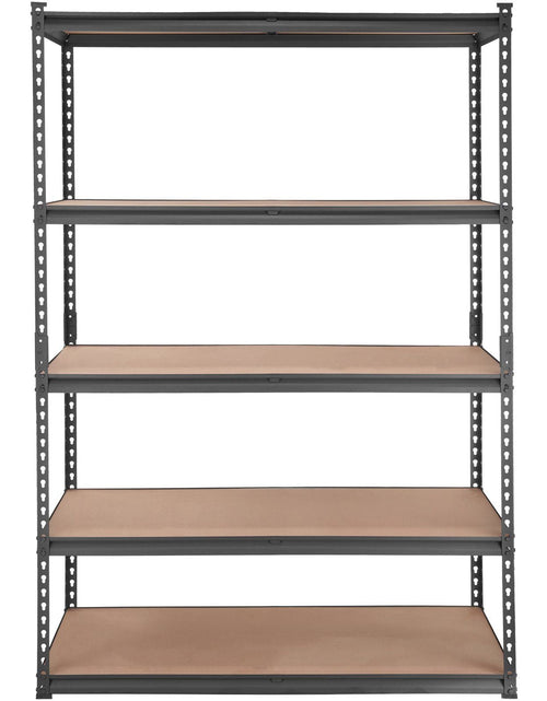 Load image into Gallery viewer, Storage Shelving Unit, 5-Tier Adjustable, 2000 lbs Capacity, Heavy Duty Garage Shelves Metal Organizer Utility Rack, Black, 18" D x 48" W x 72" H for Kitchen Pantry Basement Bathroom Laundry
