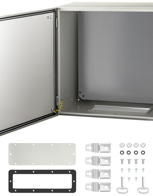 Load image into Gallery viewer, NEMA Steel Enclosure, 24 x 24 x 12'' NEMA 4X Steel Electrical Box, IP66 Waterproof &amp; Dustproof, Outdoor/Indoor Electrical Junction Box, with Mounting Plate
