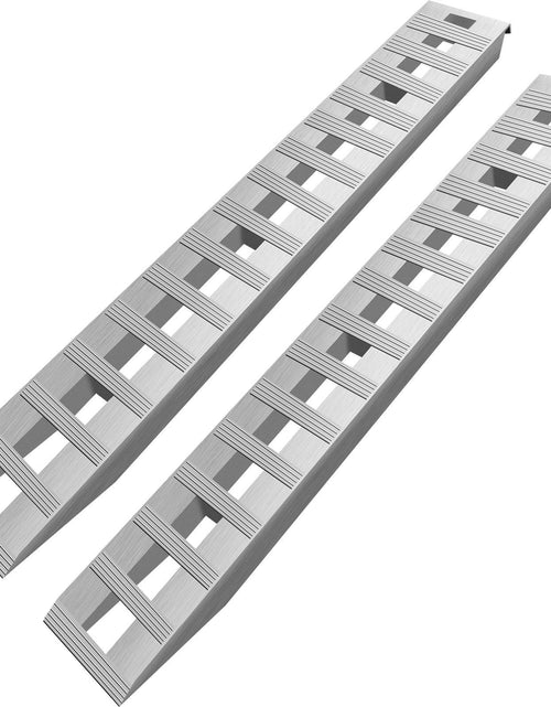 Load image into Gallery viewer, 84*14*2.5 Inch Aluminum Ramps 6000LBS Capacity Car Trailer Truck ATV Ramps 1 Pair 2 Ramps
