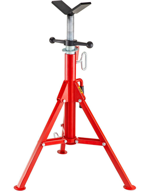Load image into Gallery viewer, V Head Pipe Stand Adjustable Height 28-52 Inch, Pipe Jack Stands 2500 LB. Capacity,Folding Portable Pipe Stands 1/2 to 12 Inch Pipe Supporting,Steel Jack Stands
