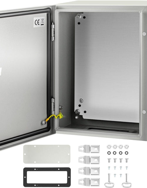 Load image into Gallery viewer, NEMA Steel Enclosure, 16 x 12 x 8'' NEMA 4X Steel Electrical Box, IP66 Waterproof &amp; Dustproof, Outdoor/Indoor Electrical Junction Box, with Mounting Plate
