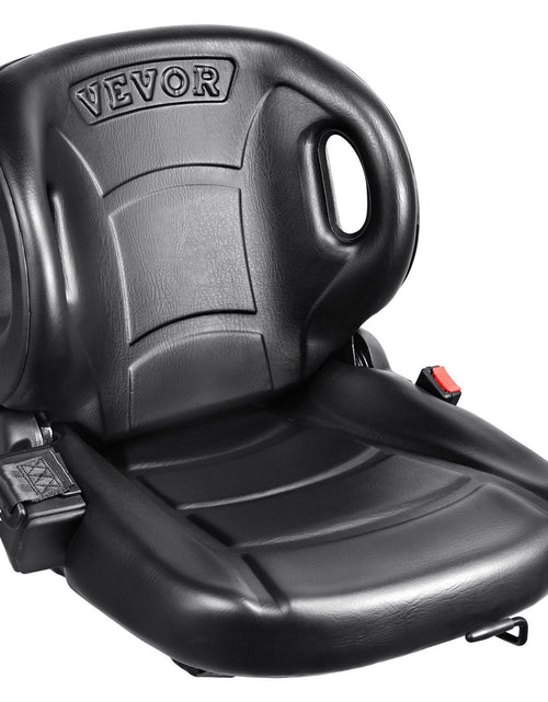 Load image into Gallery viewer, Universal Forklift Seat,Tractor Seat with Adjustable Angle Back, Micro Switch and Seatbelt,Wrap-around Forklift Seat for Tractor Loader Excavator
