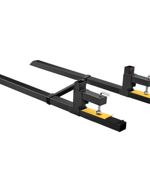 Load image into Gallery viewer, Pallet Forks, 2000 lbs Tractor Bucket Forks, 60" Total Length Clamp on Pallet Forks with Adjustable Stabilizer bar, Heavy Duty Pallet Forks for Tractor Attachments, Skid Steer, Loader Bucket
