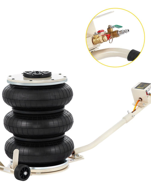 Load image into Gallery viewer, Pneumatic Jack, 5 Ton/11023 lbs Triple Bag Air Jack, Lifting Height 6.3-15.75 Inch, Inflatable Car Jack with Long Handle, Lifter Pneumatic Air Jack for Garage Car Lifting Repair
