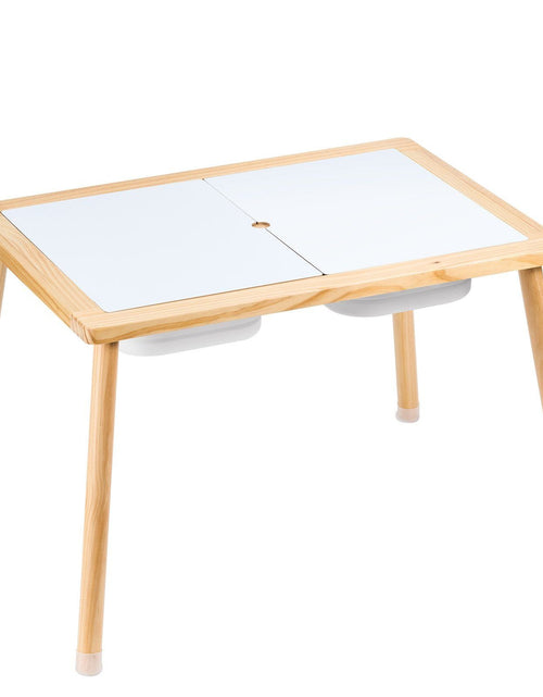 Load image into Gallery viewer, Sensory Table for Toddlers, Kids Activity Table with 3 Foldable Storage Bins &amp; Double-Sided Board, Indoor/Outdoor Play Sand and Water Table, Wooden Kids Sensory Table for Drawing Studying Dining
