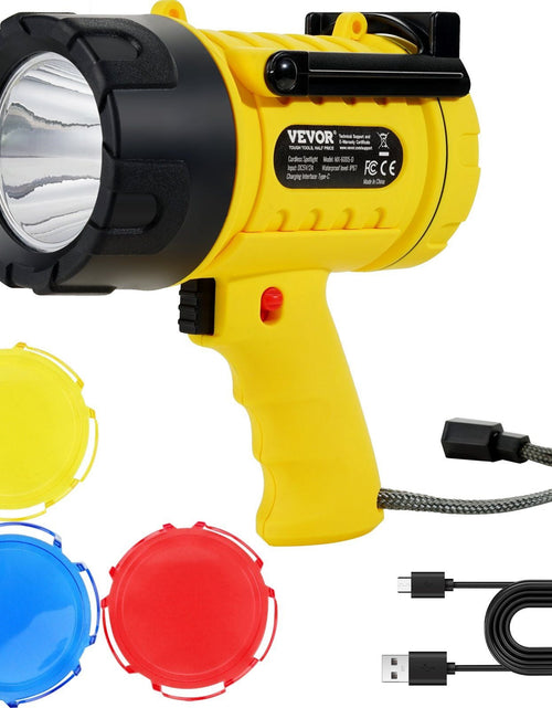 Load image into Gallery viewer, USB Super Bright Rechargeable Spotlight Flashlight 1000,000LM Searchlight
