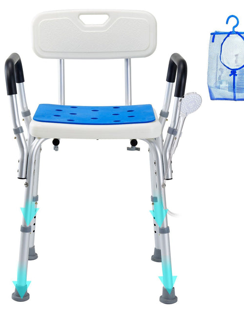 Load image into Gallery viewer, 400lbs Shower Chair Bath Stool Seat Height Adjustable for Bathtub Shower
