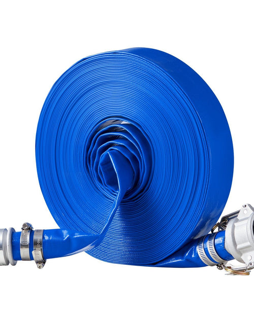 Load image into Gallery viewer, Backwash Hose 1.5 in x 100 ft Blue High Quality Hose Complete Fittings
