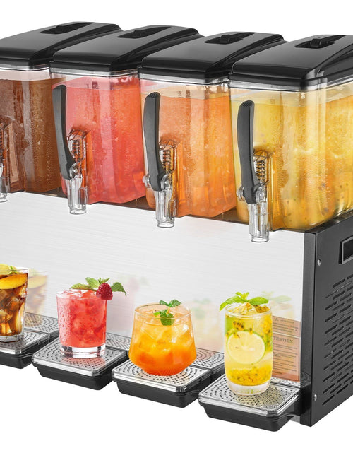 Load image into Gallery viewer, Commercial Beverage Dispenser 12L x 4 Tanks Cold Juice Ice Drink Dispenser
