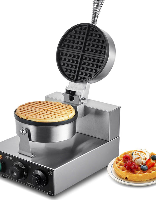 Load image into Gallery viewer, Commercial Waffle Maker Round Waffle Iron Baker Machine Non-Stick 1230W
