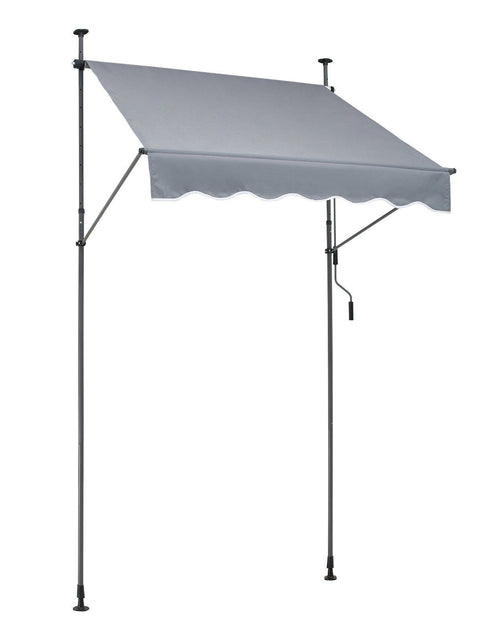 Load image into Gallery viewer, 59x47" Patio Awning Retractable Awning Sunshade Shelter with Crank Handle
