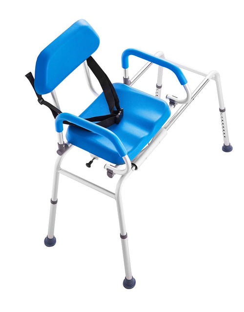 Load image into Gallery viewer, Sliding Tub Transfer Bench Shower Chair with 360 Degree Swivel Seat 330LBS
