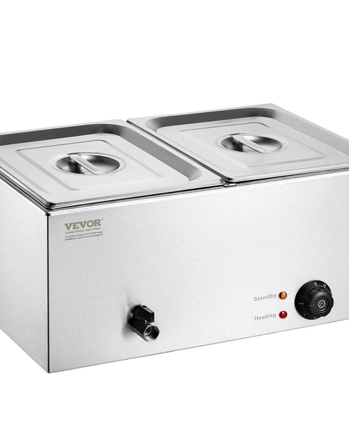 Load image into Gallery viewer, Commercial Electric Food Warmer 2-Pan Countertop Buffet 18QT Bain Marie
