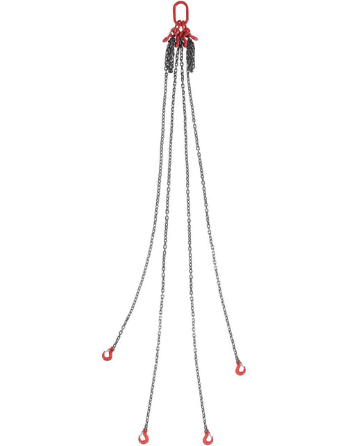 Load image into Gallery viewer, 5/16" x 10' Chain Sling 4 Legs G80 Lifting Chain with Grab Hooks 11000 lbs
