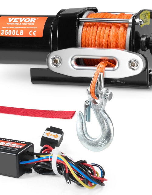 Load image into Gallery viewer, Electric Winch ATV UTV 3500 lb Synthetic Rope Waterproof Wired Control
