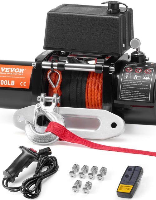 Load image into Gallery viewer, Electric Winch for Truck 6000 lb Synthetic Rope Waterproof Remote Control
