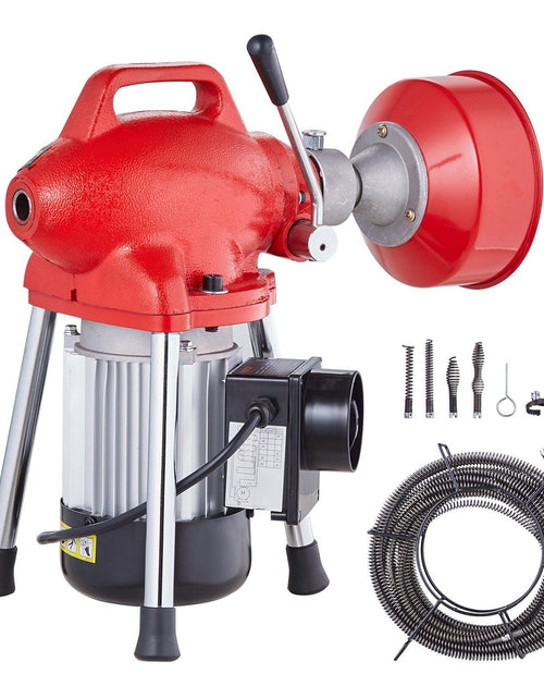 Load image into Gallery viewer, Drain Cleaner Machine 66FT x 5/8In 250W Sectional Snake Auger Manual Feed
