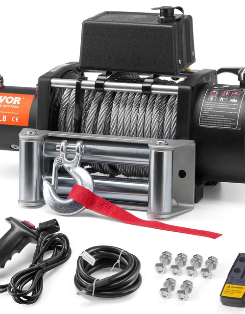 Load image into Gallery viewer, Electric Winch Truck 18,000 lb Steel Cable IP65 Waterproof Remote Control
